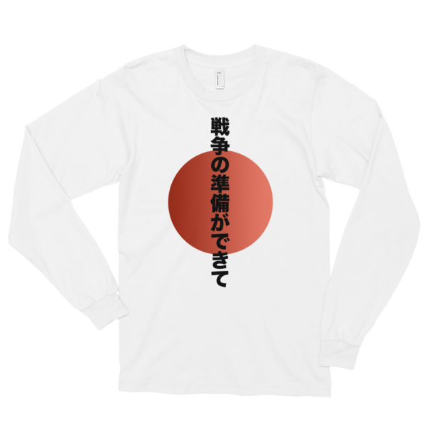 READY FOR WAR JAPANESE LONG SLEEVE T-SHIRT, WHITE