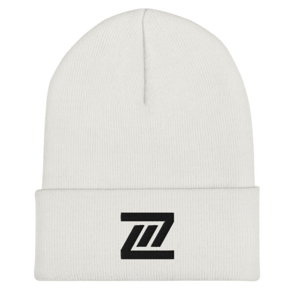 THREE Z'S CUFFED BEANIE, WHITE